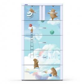 Tủ size L in 3d - GĐ Gấu tuyết